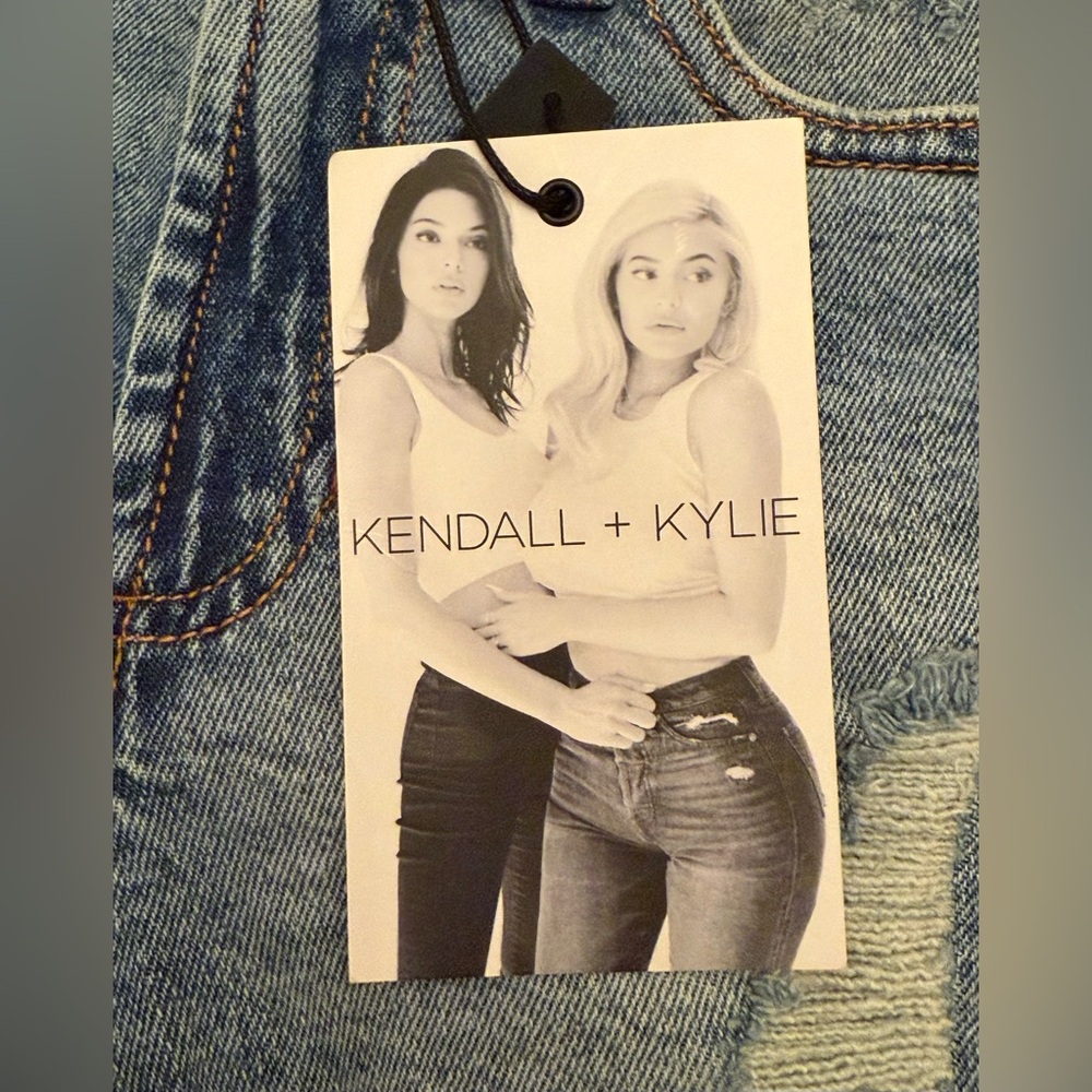 Kendall & Kylie Distressed Blue Jean Shorts - Picture 2 of 16